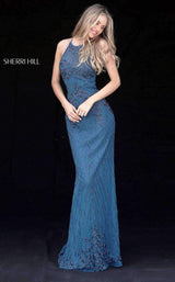 1 of 6 Sherri Hill 51471 Navy