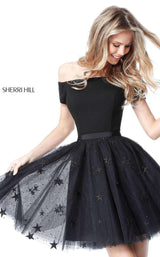 1 of 4 Sherri Hill 51505 Black/Black