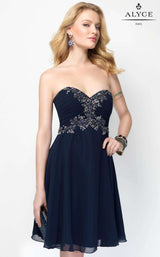 1 of 2 Alyce 1132 Navy/Gold