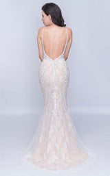 2 of 2 Nina Canacci 8164 Dress Ivory-Nude