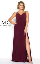 1 of 3 Mac Duggal 65982F Burgundy