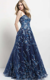 1 of 6 Jovani 49315 Navy Multi