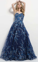 3 of 6 Jovani 49315 Navy Multi