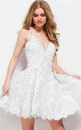 3 of 4 Jovani 51788 Off White/Silver