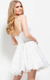 2 of 4 Jovani 51788 Off White/Silver