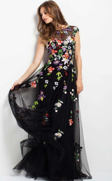 1 of 4 Jovani 41832 Black/Multi