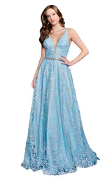 1 of 4 Nina Canacci 8199 Dress Baby-Blue