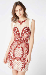 2 of 8 Faust 823 Dress Nude-Red