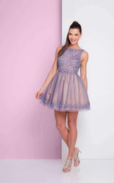3 of 4 Terani 1722H4583 Powder Blue/Nude