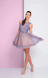 1 of 4 Terani 1722H4583 Powder Blue/Nude