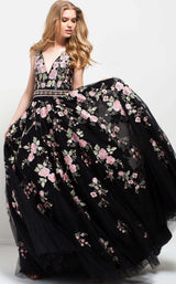 1 of 5 Jovani 53096 Black/Multi