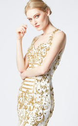 Faust 824 Dress Beige-Gold