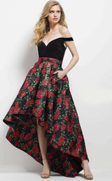 1 of 3 Jovani 55057 Black Multi