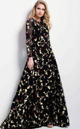 1 of 3 Jovani 55267 Black Multi