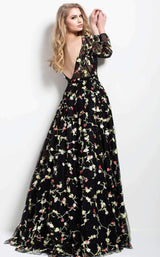 2 of 3 Jovani 55267 Black Multi