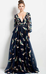1 of 2 Jovani 55717 Navy