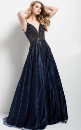 1 of 2 Jovani 57590 Navy/Gun Metal