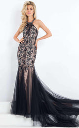 1 of 4 Rachel Allan 5963 Black/Nude