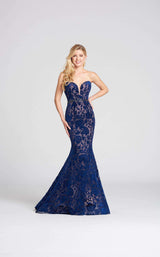 1 of 2 Ellie Wilde EW118052 Navy/Nude