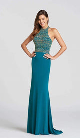 1 of 3 Ellie Wilde EW118072 Teal-Multi