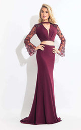 1 of 4 Rachel Allan 6053 Black/Cherry