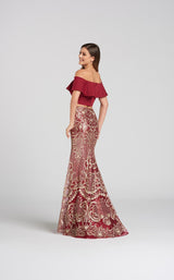 2 of 3 Ellie Wilde EW118127 Wine/Gold