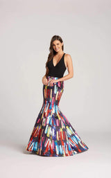 1 of 2 Ellie Wilde EW118164 Black Multi