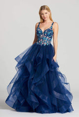 1 of 3 Ellie Wilde EW118177 Navy Blue/Multi