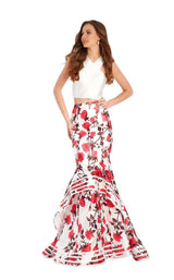 1 of 2 Clarisse 3422 White/Print