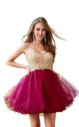 1 of 4 Clarisse 3461 Wine/Gold