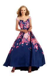 1 of 5 Clarisse 3569 Navy Print