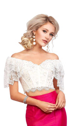 3 of 5 Clarisse 3578 Ivory/Fuchsia