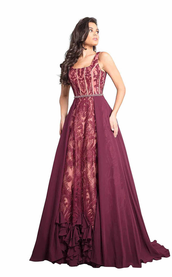 Rachel Allan 8352 Black-Cherry