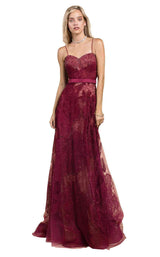 1 of 11 Andrea and Leo A0435 Burgundy