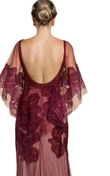 4 of 4 Andrea and Leo A0466 Burgundy