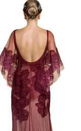 4 of 4 Andrea and Leo A0466 Burgundy