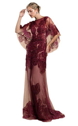 1 of 4 Andrea and Leo A0466 Burgundy