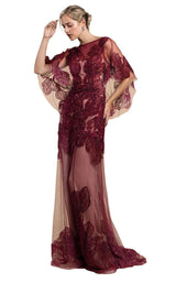 1 of 4 Andrea and Leo A0466 Burgundy