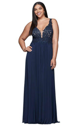 3 of 3 Faviana 9428 Navy