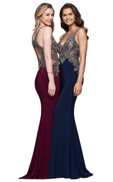 8 of 12 Faviana S10002 Bordeaux