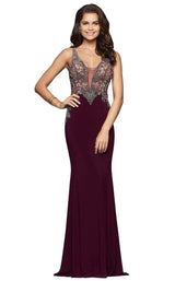 10 of 12 Faviana S10002 Bordeaux