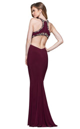 2 of 3 Faviana S10026 Bordeaux