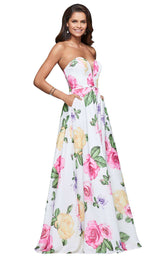 1 of 8 Faviana S10046 Ivory/Pink