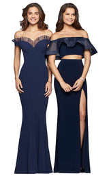 6 of 8 Faviana S10097 Navy