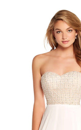 6 of 8 Alyce 60047 Diamond White/Nude