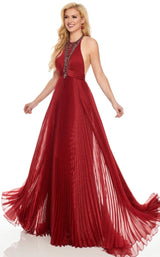 1 of 8 Rachel Allan 8434 Dress Marsala-Gunmetal