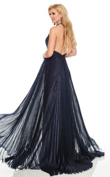 4 of 8 Rachel Allan 8434 Dress Navy-Gunmetal