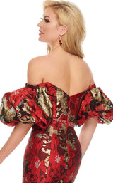 8 of 8 Rachel Allan 8436 Dress Red-Gold