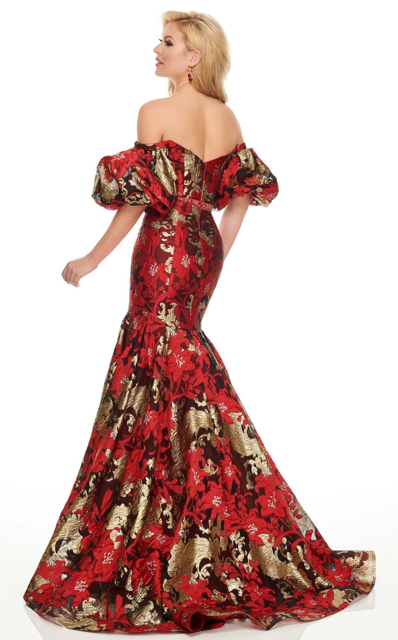 Rachel Allan 8436 Dress Red-Gold