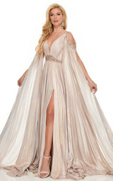 3 of 8 Rachel Allan 8437 Dress Blush-Light-Gold